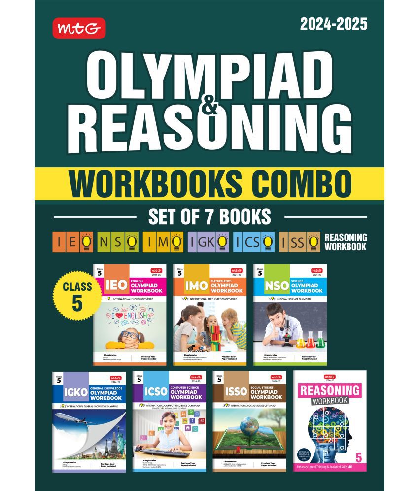     			Class 5: Work Book and Reasoning Book Combo for NSO-IMO-IEO-ICSO-IGKO-ISSO