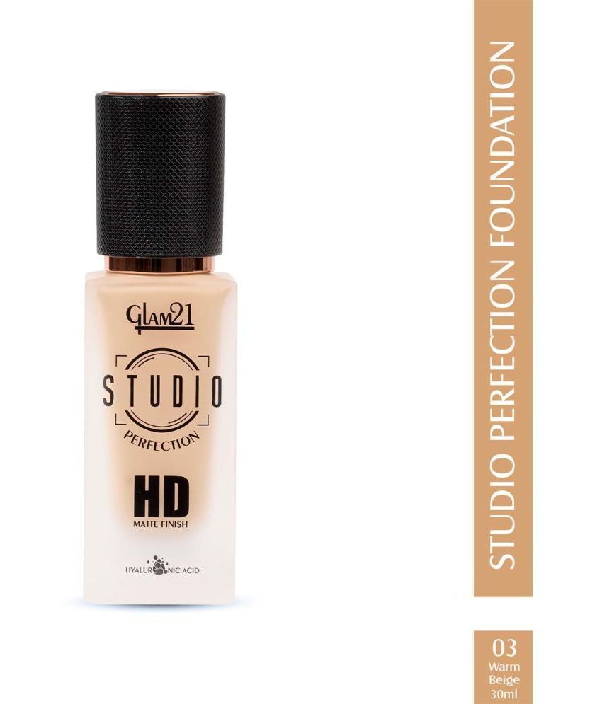     			Glam21 Studio Perfection HD Matte Foundation Oil Control Long Stay Smudge & Waterproof 30ml WarmBeige-03