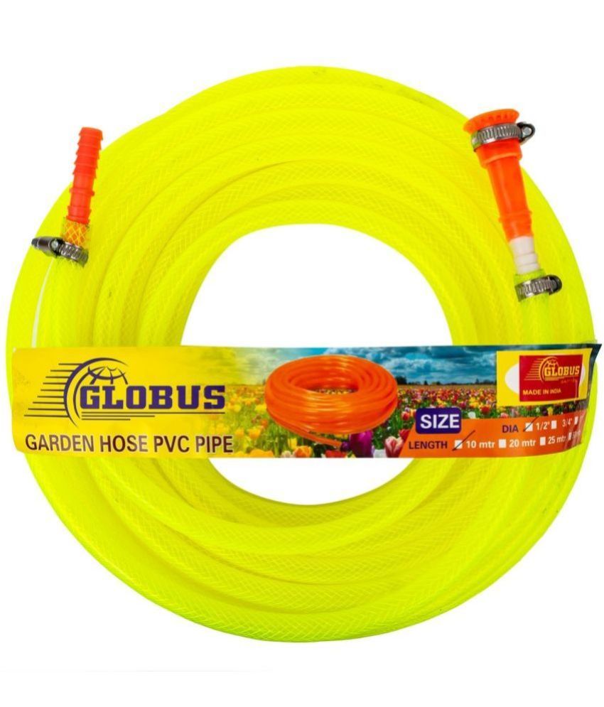     			Globus Garden Nylon Water Hose Pipe(Length-5 Mtr & Thickness-1/2"/12.5mm) multicolour for garden Pipe