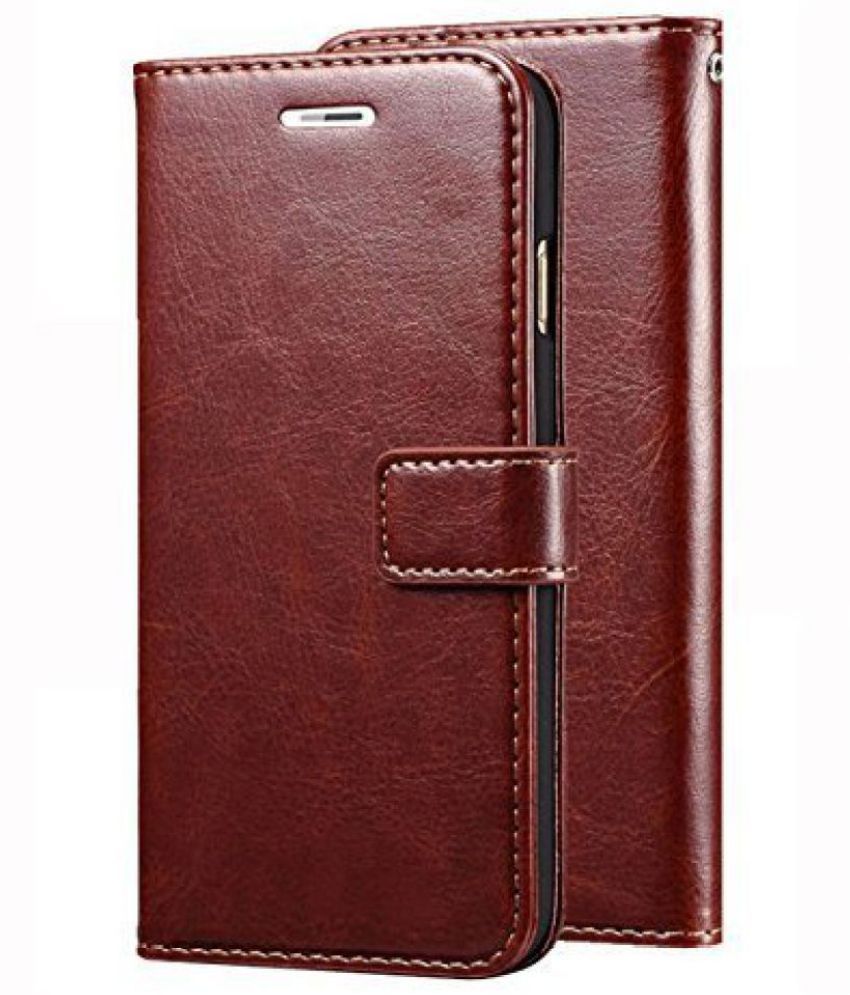     			Kosher Traders Brown Flip Cover Artificial Leather Compatible For Realme C55 ( Pack of 1 )