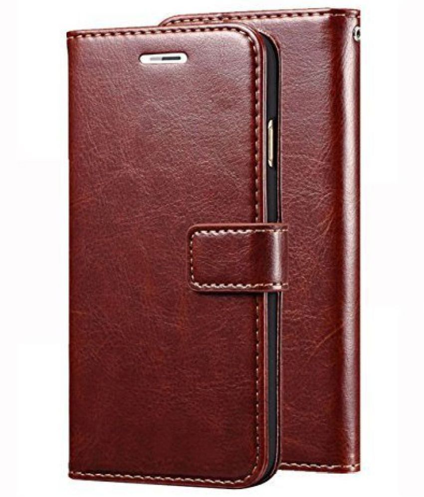     			Kosher Traders Brown Flip Cover Artificial Leather Compatible For Xiaomi Redmi Note 10S ( Pack of 1 )