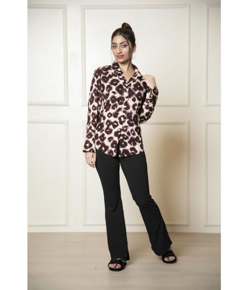     			Urban Sundari Brown Cotton Women's Shirt Style Top ( Pack of 1 )