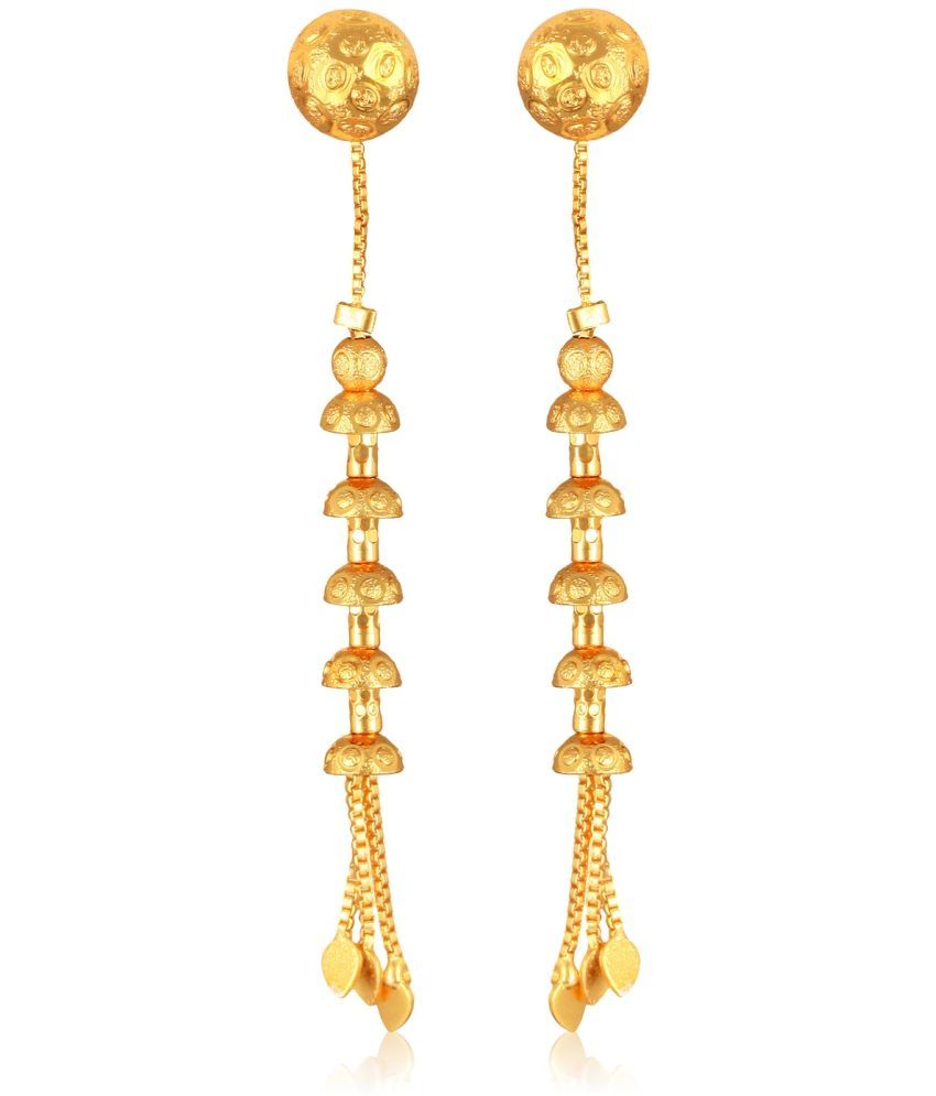     			Vighnaharta Golden Stud Earrings ( Pack of 1 )