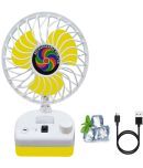 Portable Cooling Fan rechargeable battery With 7 Speed modes with led light.