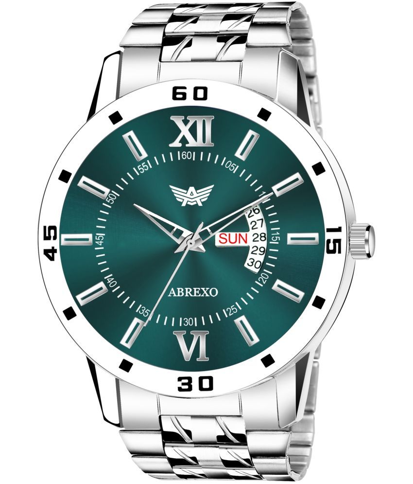     			Abrexo Silver Stainless Steel Analog Men's Watch