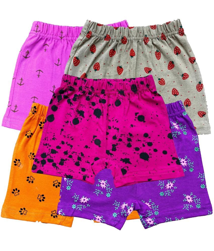     			Pack of 4 Diaz Cotton Girls Bloomers ( Multicolor ) KBLOOMERV4_CO5_40