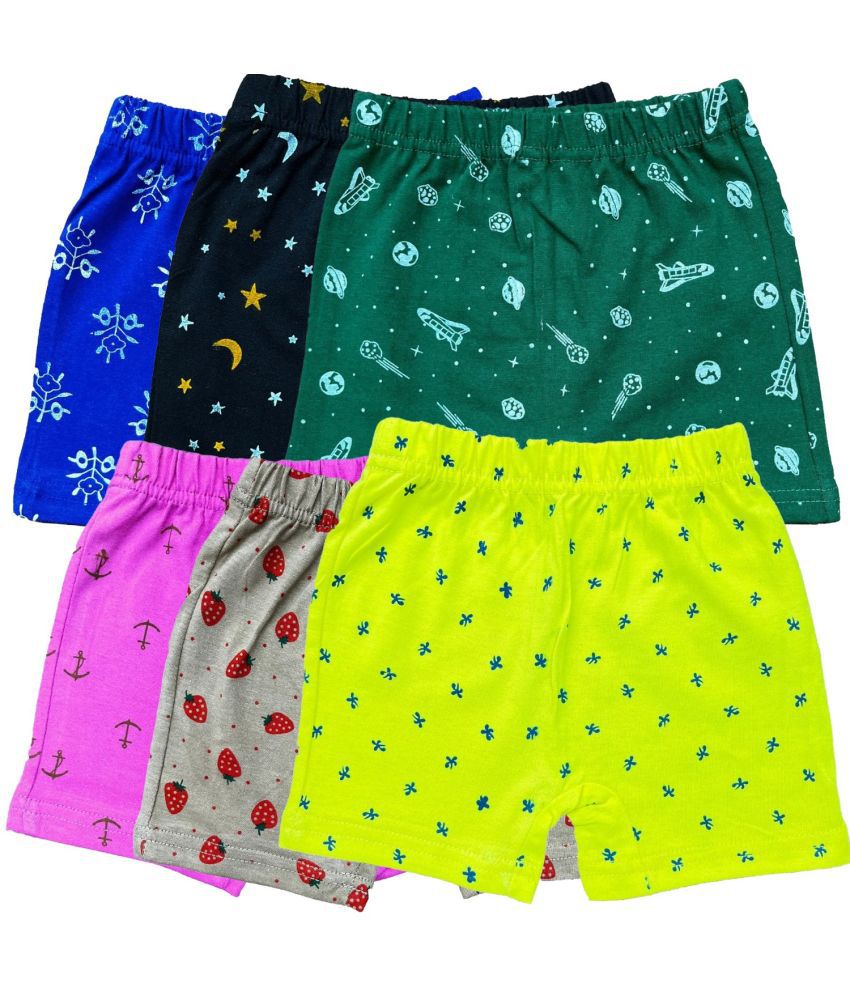     			Diaz - Multicolor Cotton Girls Bloomers ( Pack of 6 )