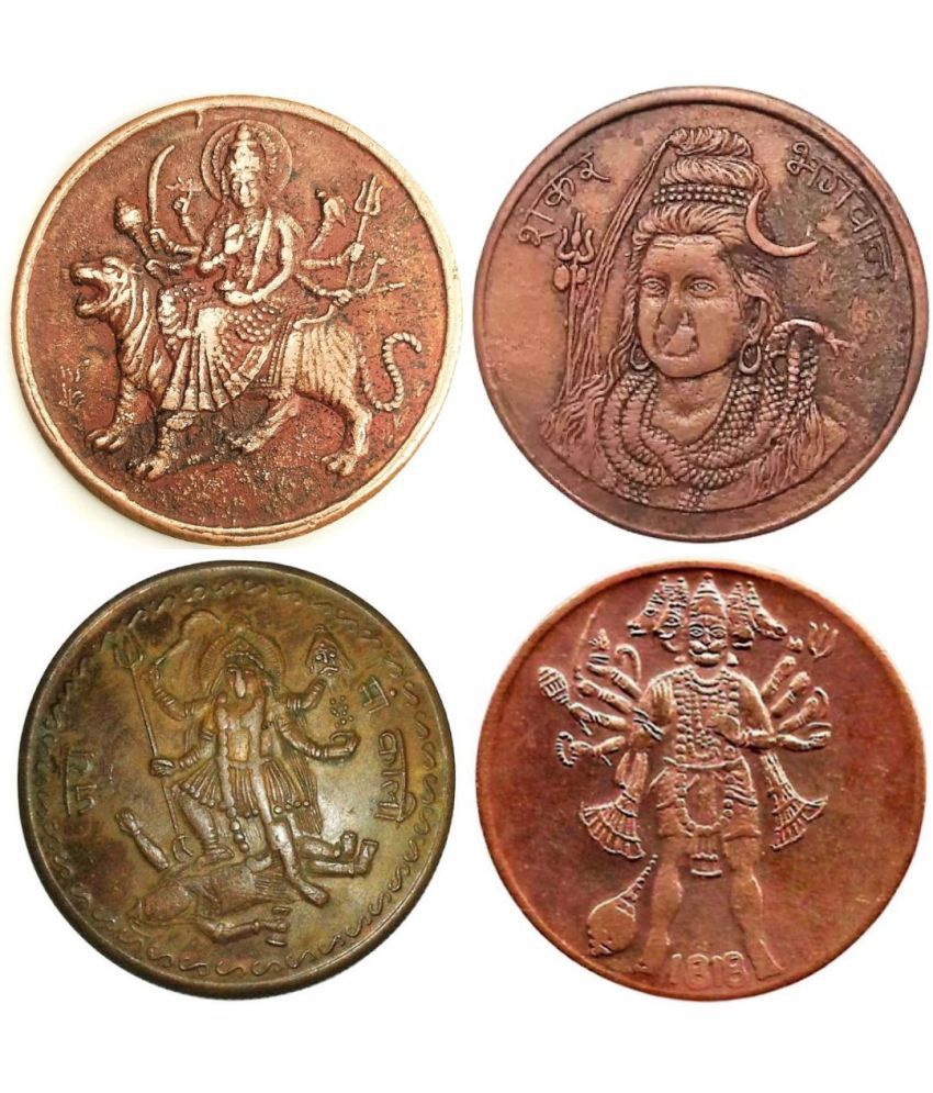     			Divine Power and Protection 20g 4-Coin Combo: Durga Maa, Lord Shiv Shankar, Shree Maha Kali, Lord Panchmukhi Hanuman