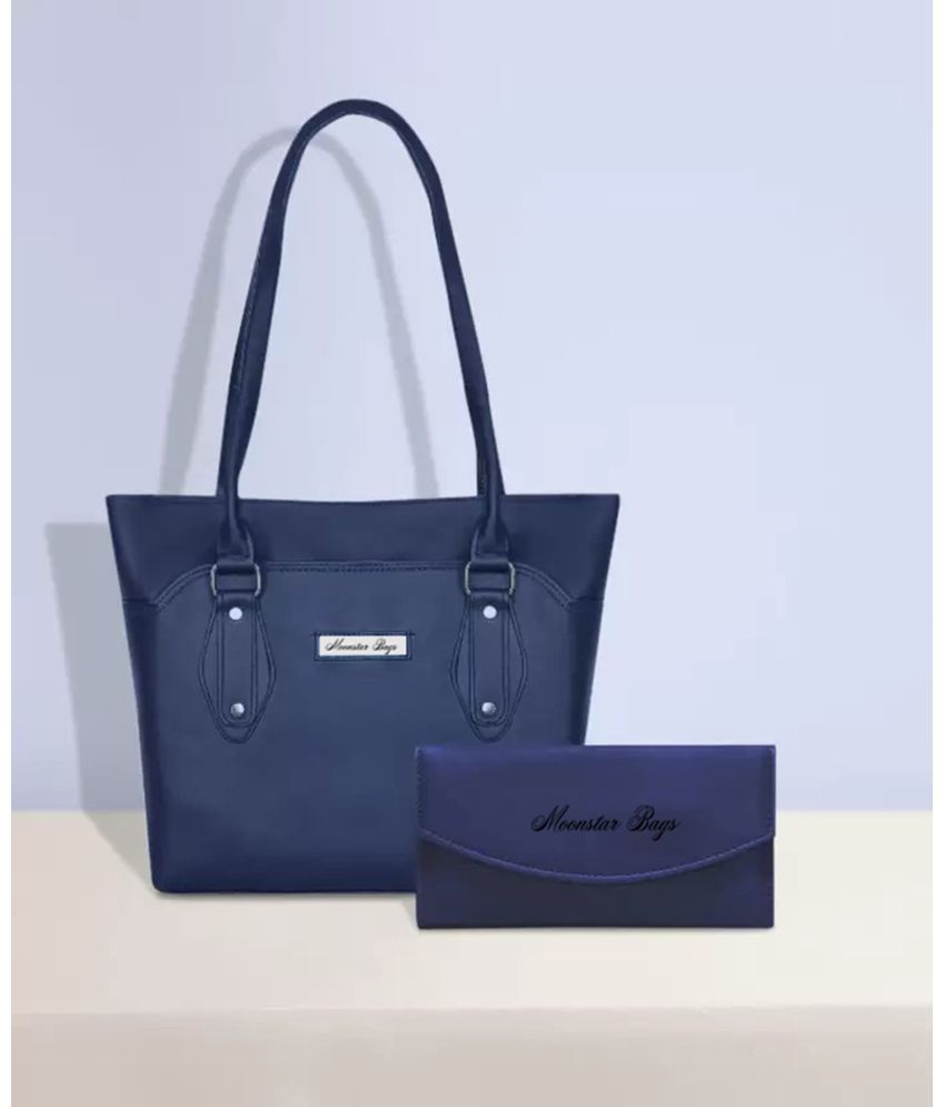     			Moonstar Bag Blue PU Shoulder Bag