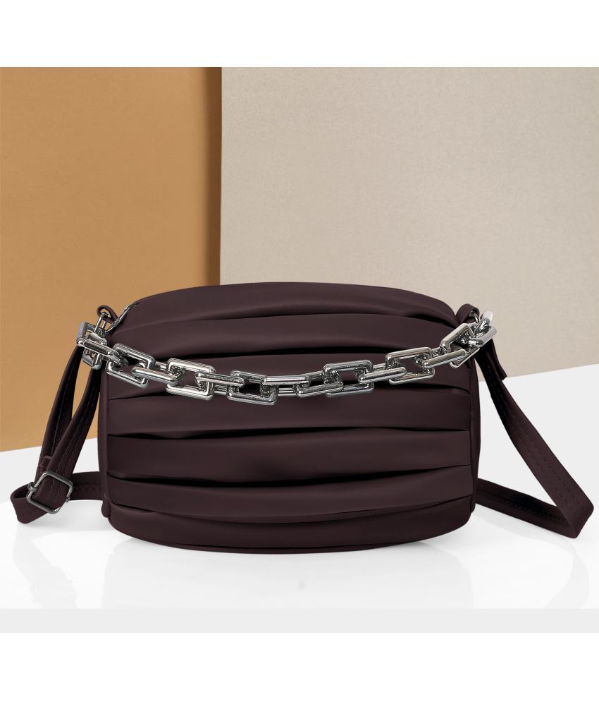     			Moonstar Bag Brown PU Sling Bag