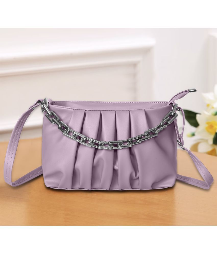     			Moonstar Bag Purple PU Sling Bag