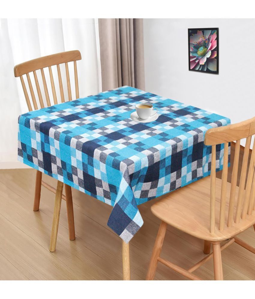     			Oasis Hometex Checks Cotton 2 Seater Square Table Cover ( 102 x 102 ) cm Pack of 1 Multi