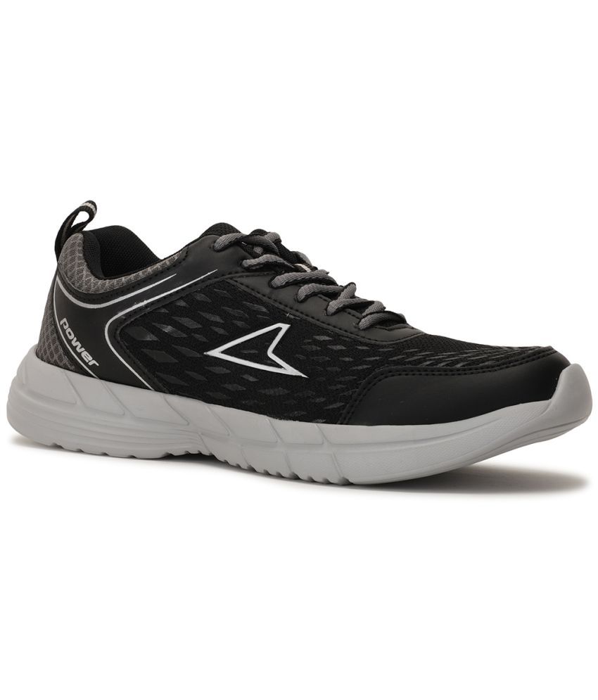     			Power Black Men's Sports Running Shoes