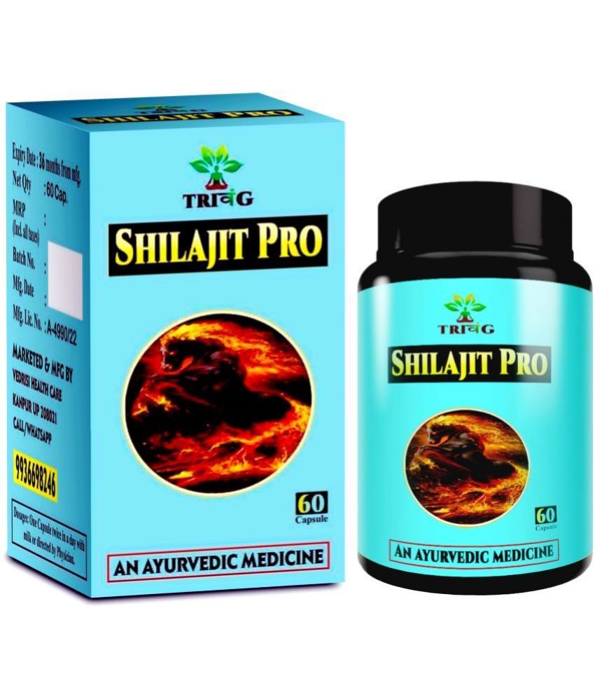     			Trivang  Shilajit Pro Capsule with Safed Musli & Ashwagandha, Kaunch beej Extract - 60 Capsules