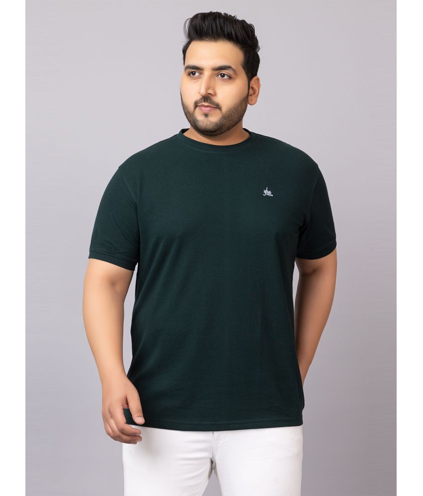     			YHA Pack of 1 Cotton Blend Regular Fit Men's T-Shirt ( Dark Green )