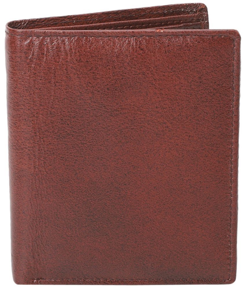     			alaka Tan Leather Men's Two Fold Wallet ( Pack of 1 )