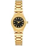 Viser Gold Metal Analog Womens Watch