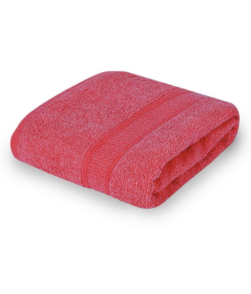     			FEZORA Cotton Solid 500 -GSM Bath Towel ( Pack of 1 ) - Red