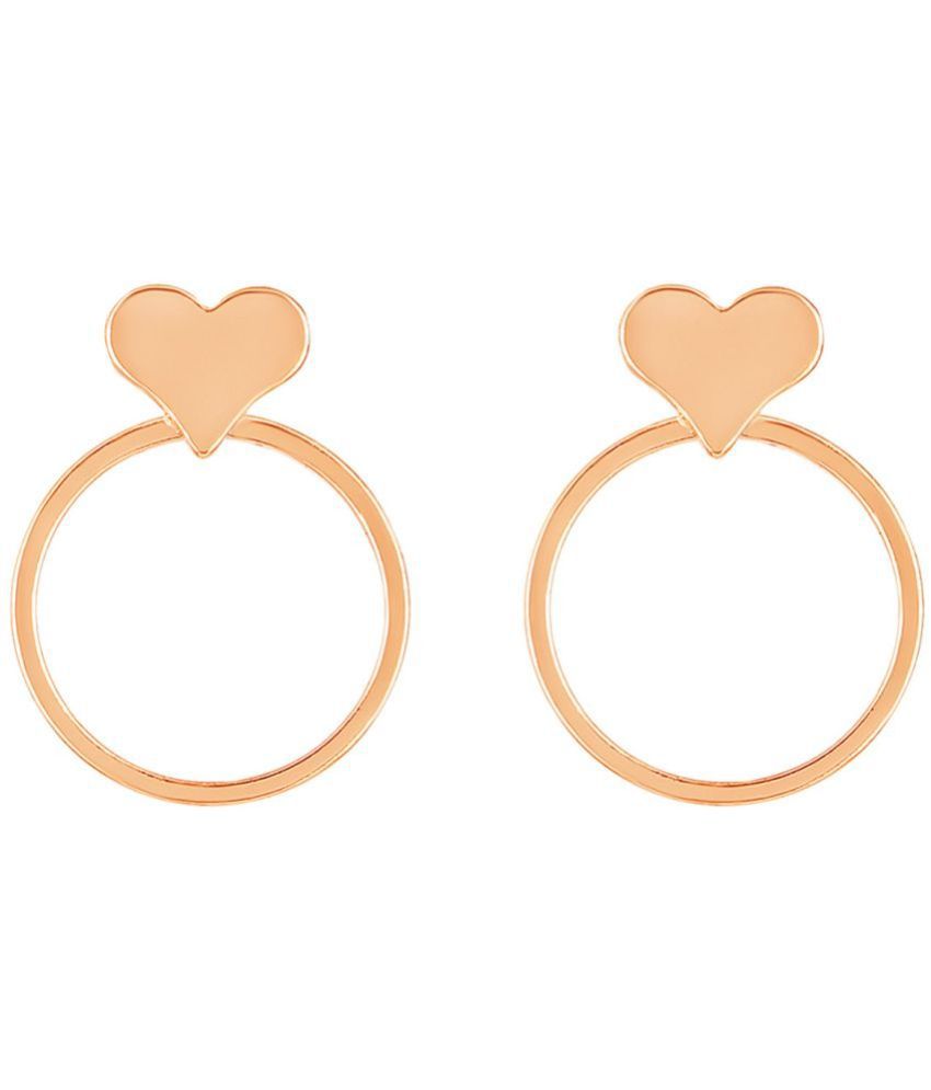     			LUV FASHION Rose Gold Drop Earrings ( Pack of 1 )