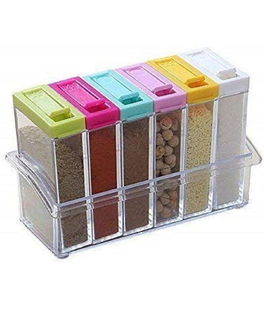     			NAMRA Plastic Multicolor Spice Container ( Set of 1 )