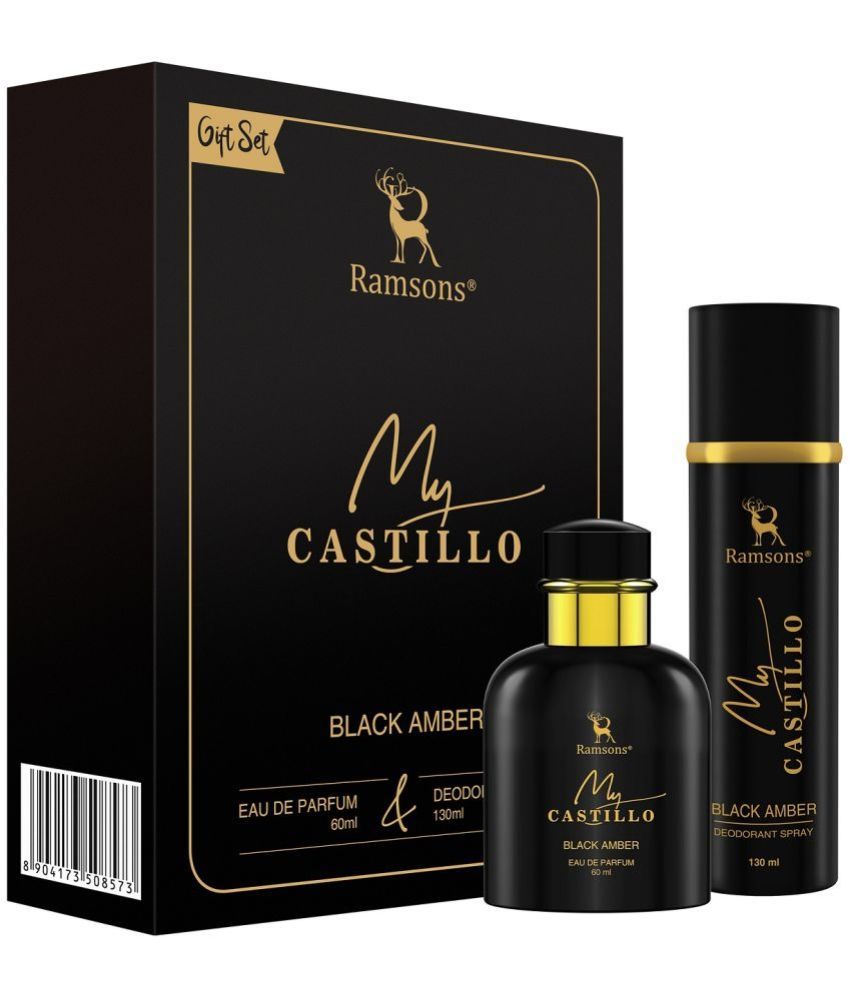     			Ramsons - My Castillo BLACK AMBER Gift Set | Pack of 2 | 60 ML EDP | 130 ML Deo | Premium Fragrance