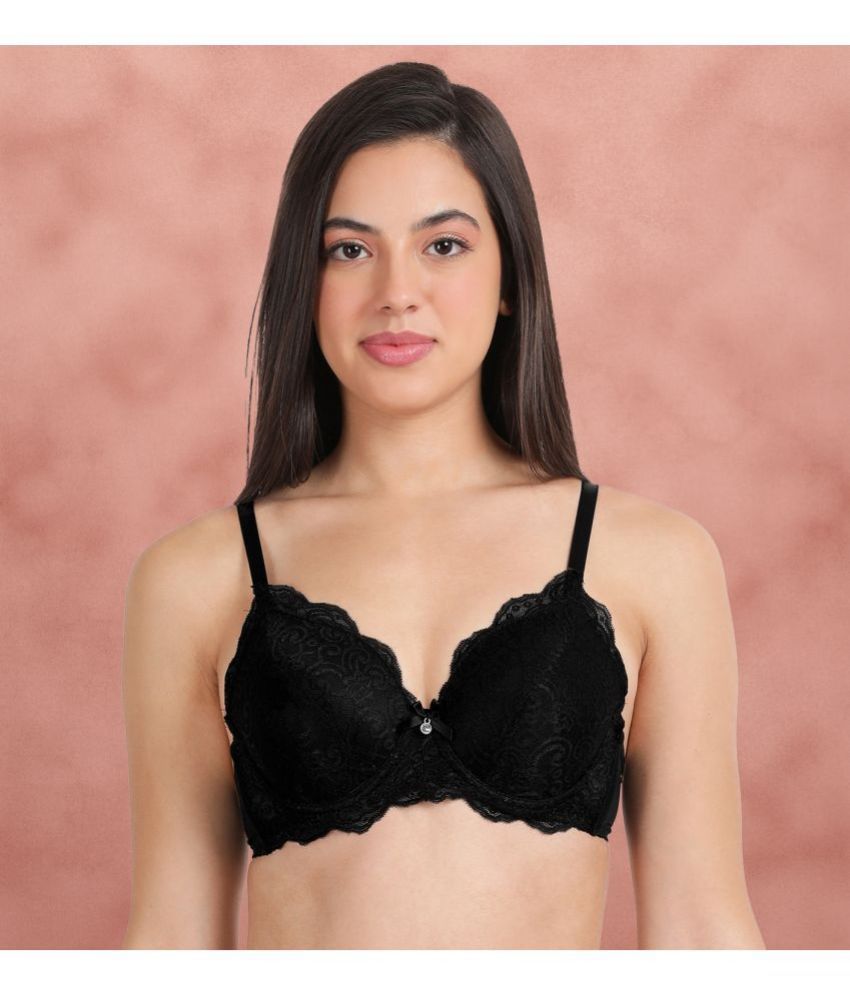     			Susie Nylon Lightly Padded Women's T-Shirt Bra ( Black ) S020F-BlackBeauty