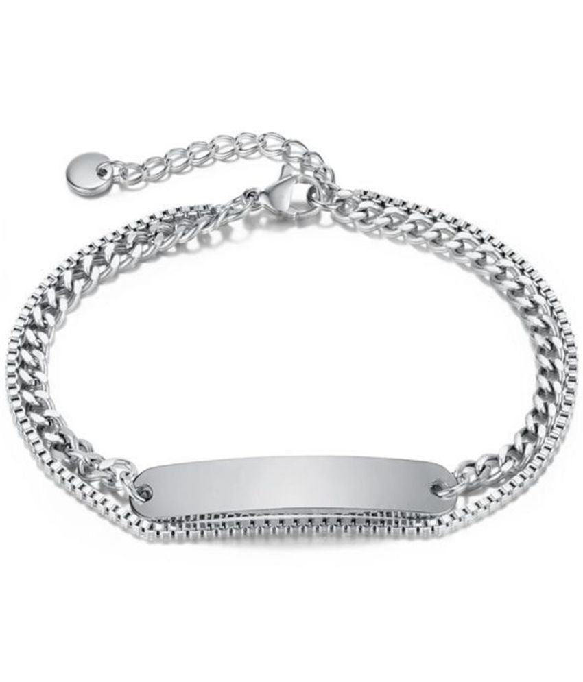     			Thrillz Silver Bracelet ( Pack of 1 )