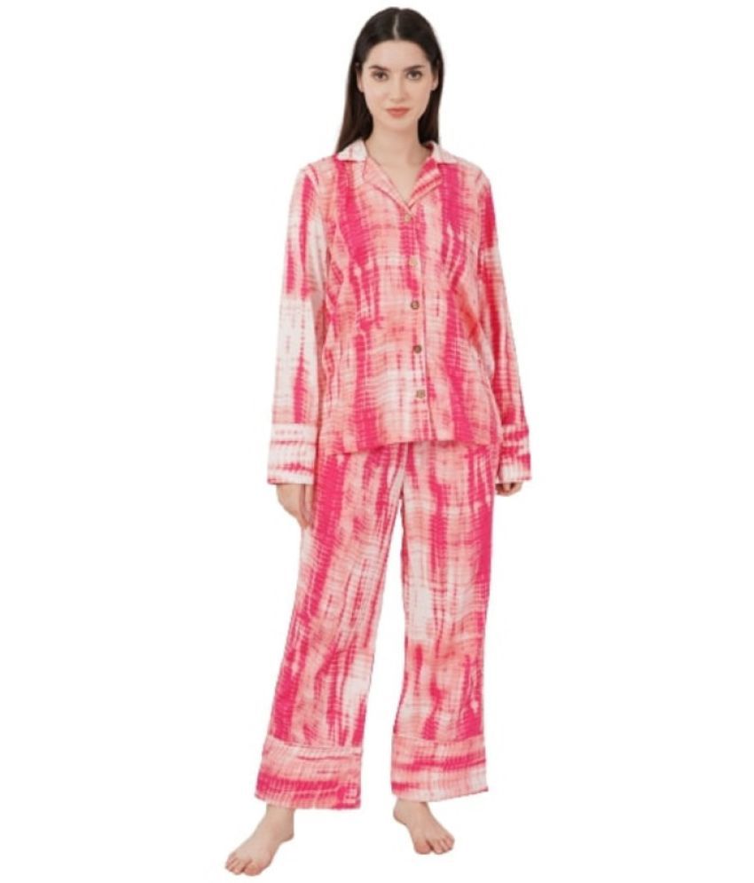     			Urban Sundari Pink Cotton Blend Women's Nightwear Nightsuit Sets ( Pack of 1 )