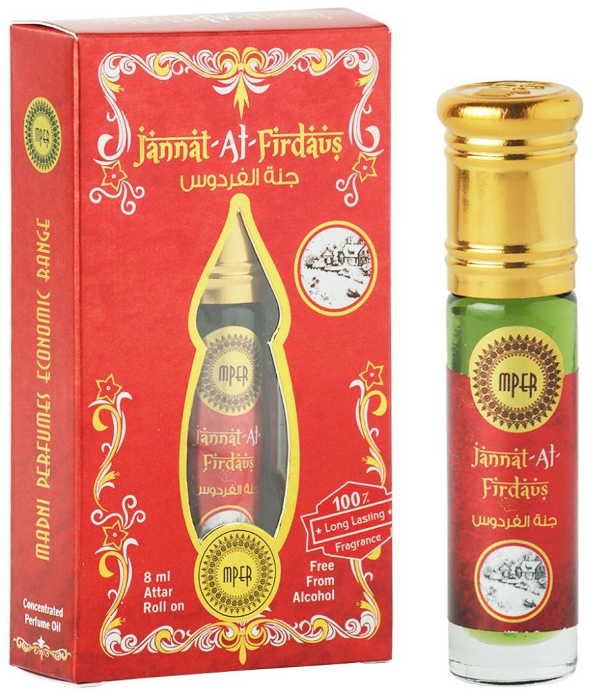     			Madni Perfumes Jannat Al Firdous Unisex Attar Roll On - 8ml | Alcohol-Free Aromatic Fragrance Oil