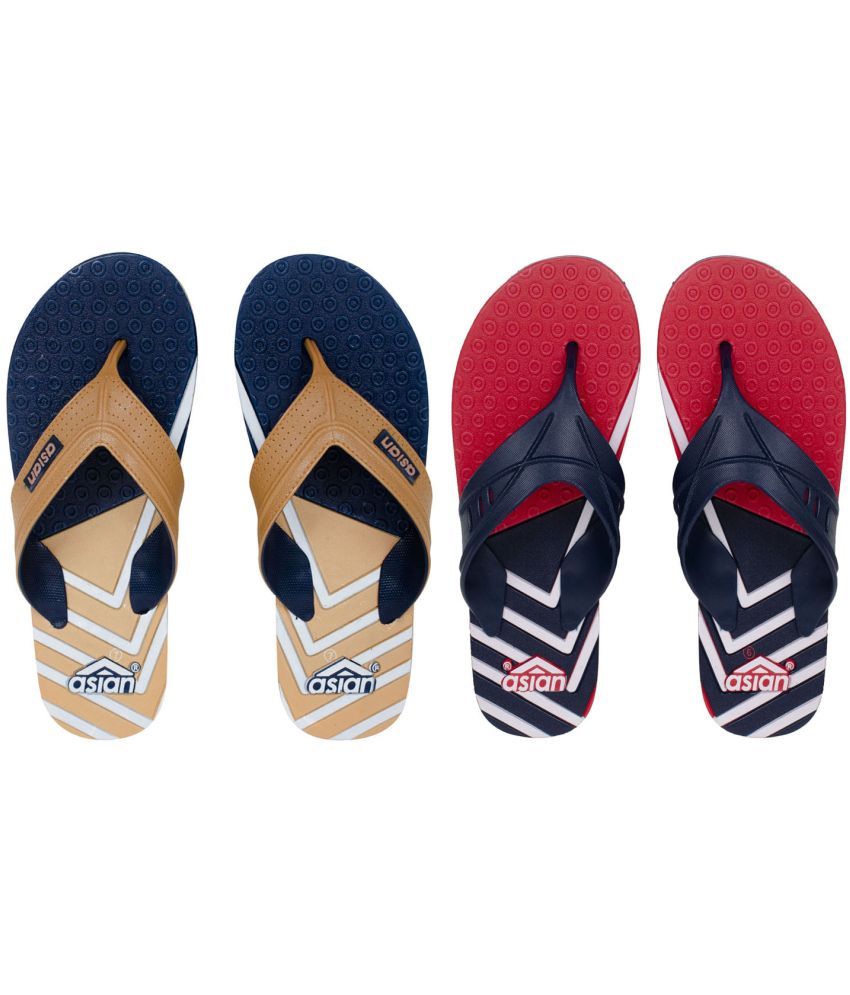     			ASIAN Red Men's Daily Slipper