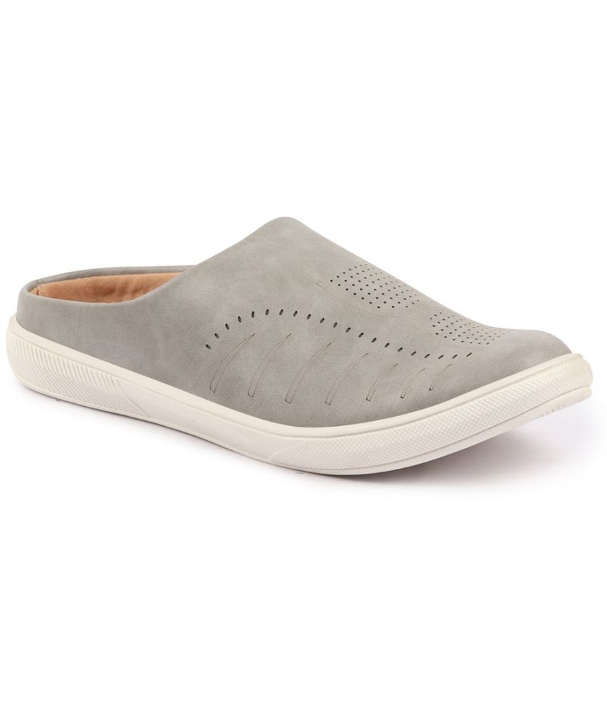     			Fausto Grey Men's Mules Shoes