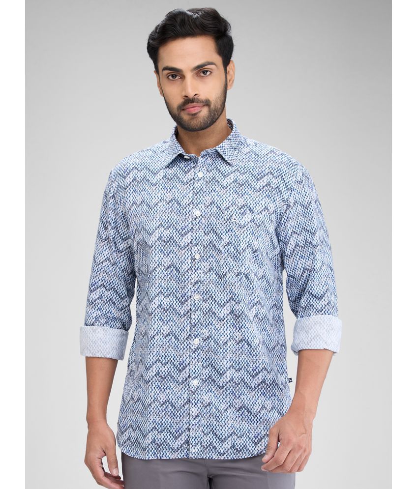     			Parx 100% Cotton Slim Fit Printed Full Sleeves Men's Casual Shirt - Blue ( Pack of 1 )