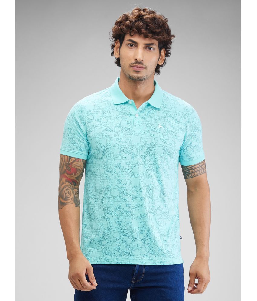     			Parx Cotton Regular Fit Printed Half Sleeves Men's Polo T Shirt - Green ( Pack of 1 )