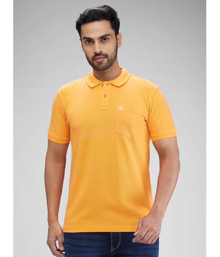     			Parx Cotton Regular Fit Solid Half Sleeves Men's Polo T Shirt - Orange ( Pack of 1 )