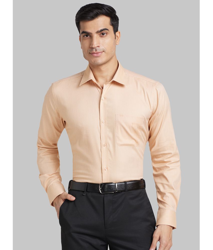     			Raymond Cotton Blend Regular Fit Full Sleeves Men's Formal Shirt - Yellow ( Pack of 1 )