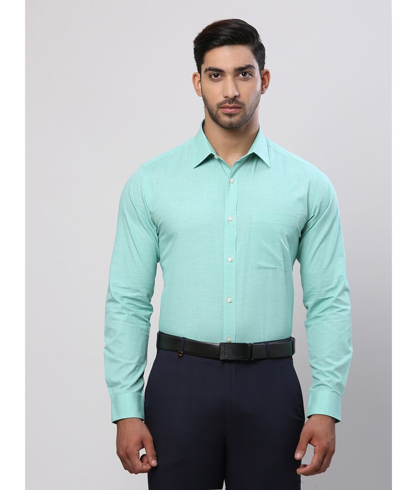     			Raymond Cotton Slim Fit Full Sleeves Men's Formal Shirt - Green ( Pack of 1 )