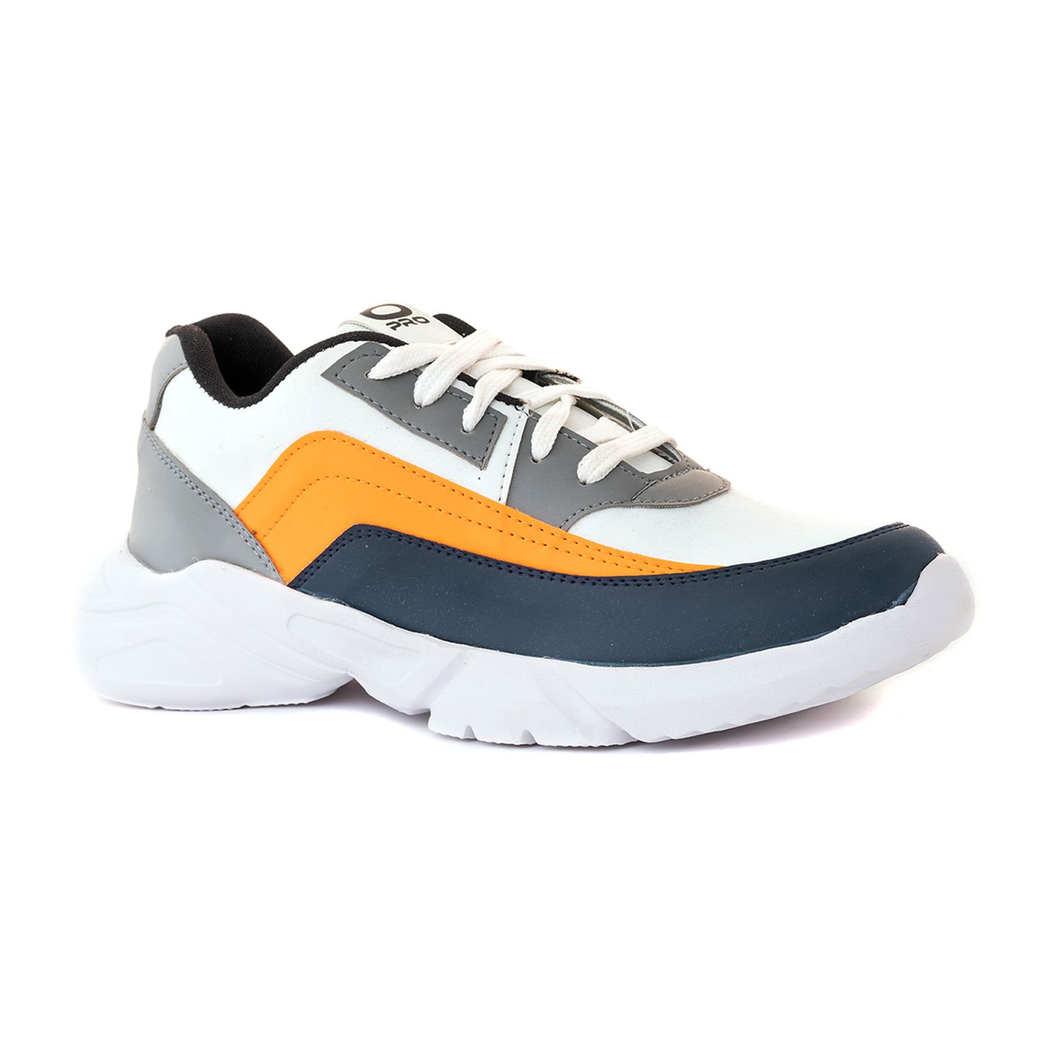     			KHADIM White Men's Sports Running Shoes