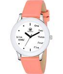 Septem Peach Leather Analog Men's Watch