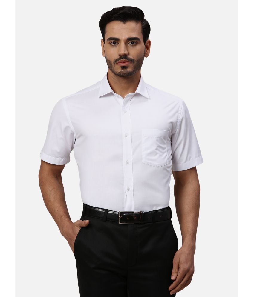     			Park Avenue Cotton Blend Regular Fit Half Sleeves Men's Formal Shirt - White ( Pack of 1 )