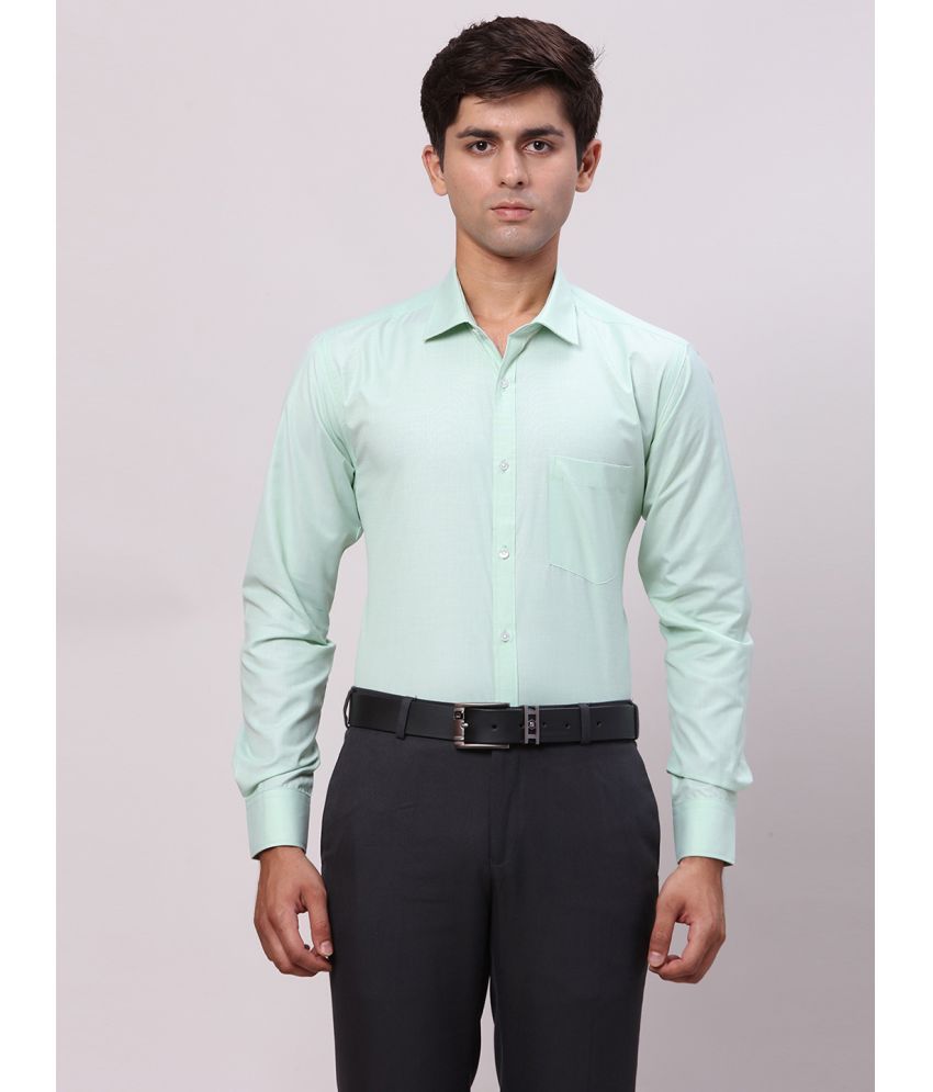     			Park Avenue Cotton Blend Slim Fit Full Sleeves Men's Formal Shirt - Green ( Pack of 1 )