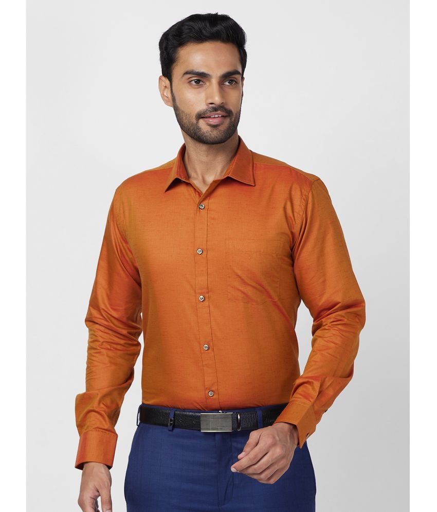     			Park Avenue Cotton Blend Slim Fit Full Sleeves Men's Formal Shirt - Orange ( Pack of 1 )