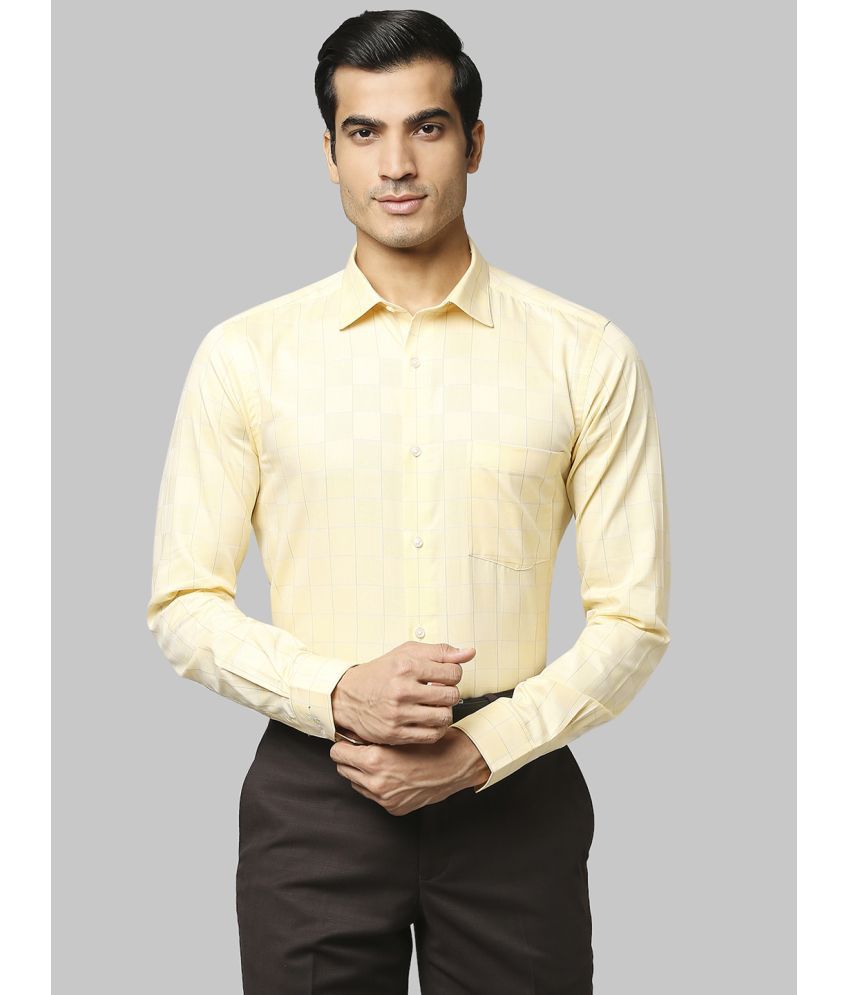     			Park Avenue Cotton Slim Fit Full Sleeves Men's Formal Shirt - Yellow ( Pack of 1 )