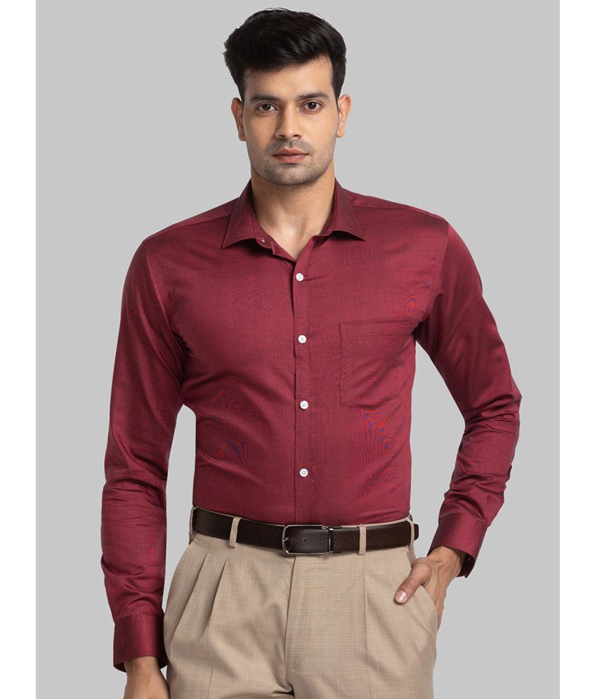     			Park Avenue Cotton Slim Fit Full Sleeves Men's Formal Shirt - Maroon ( Pack of 1 )