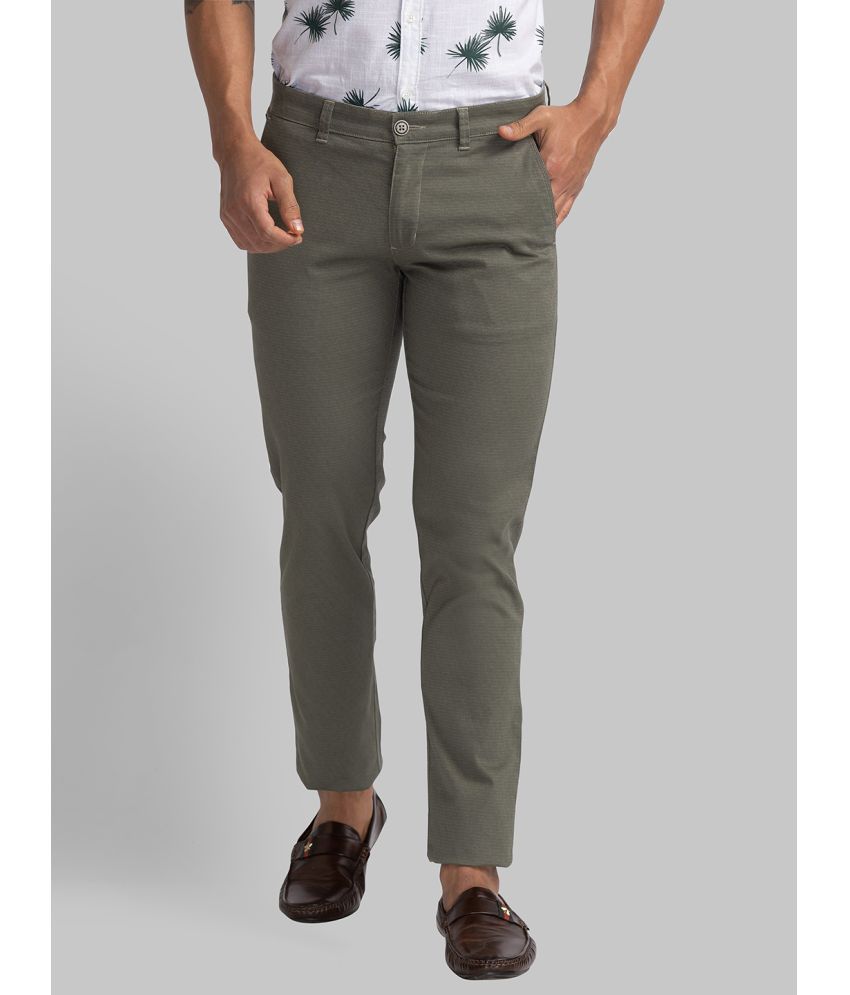     			Parx Tapered Flat Men's Chinos - Green ( Pack of 1 )