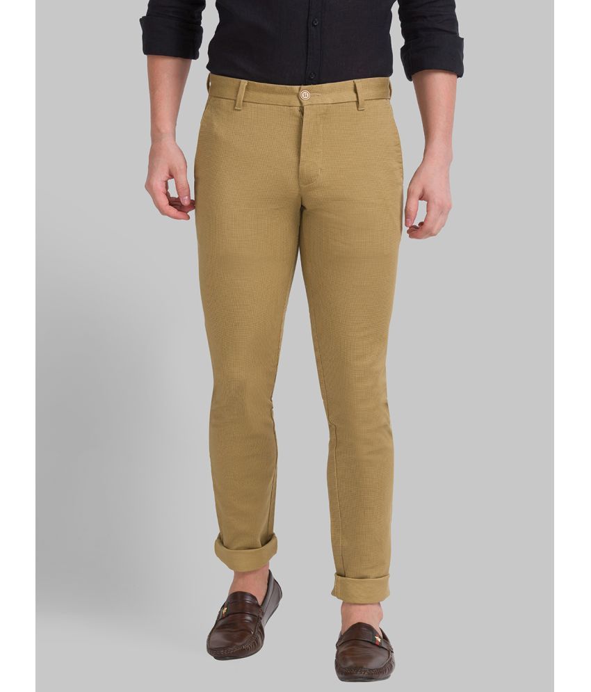     			Parx Tapered Flat Men's Chinos - Brown ( Pack of 1 )