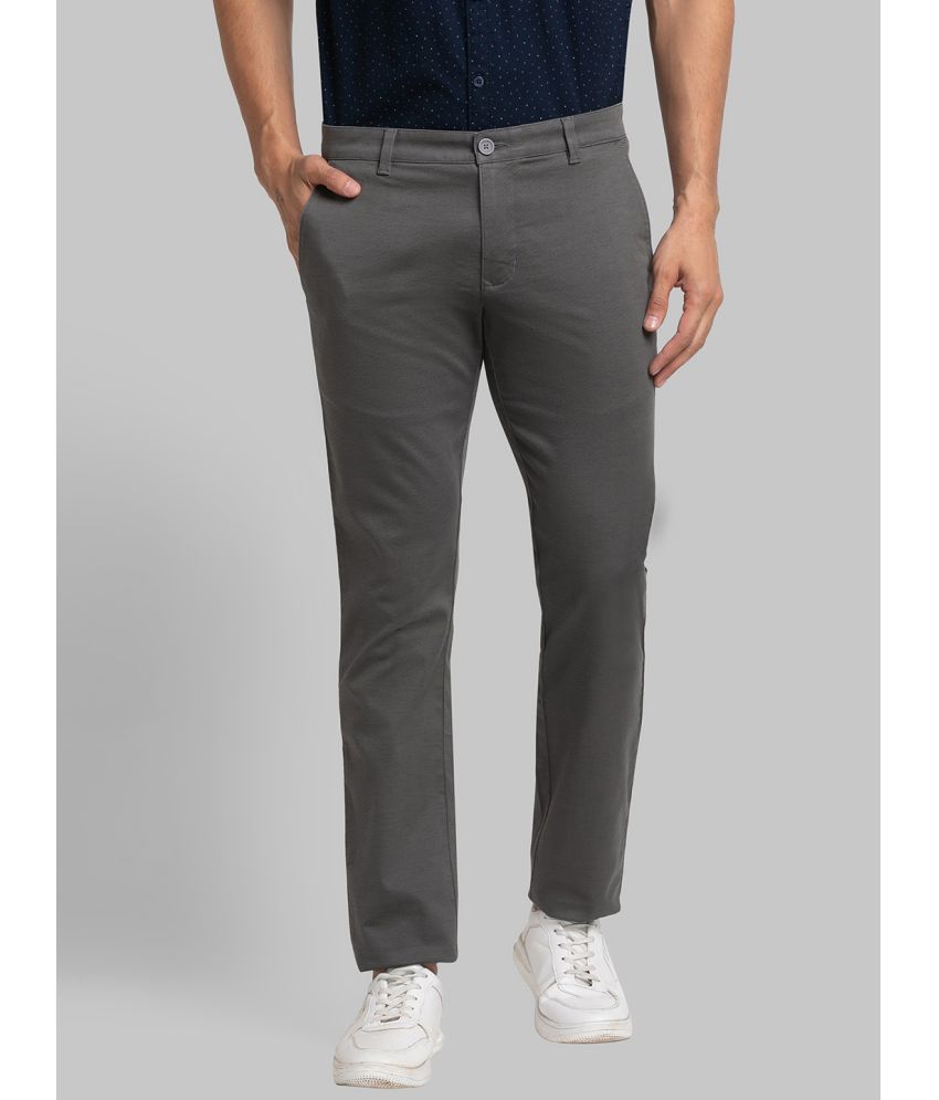     			Parx Tapered Flat Men's Chinos - Grey ( Pack of 1 )