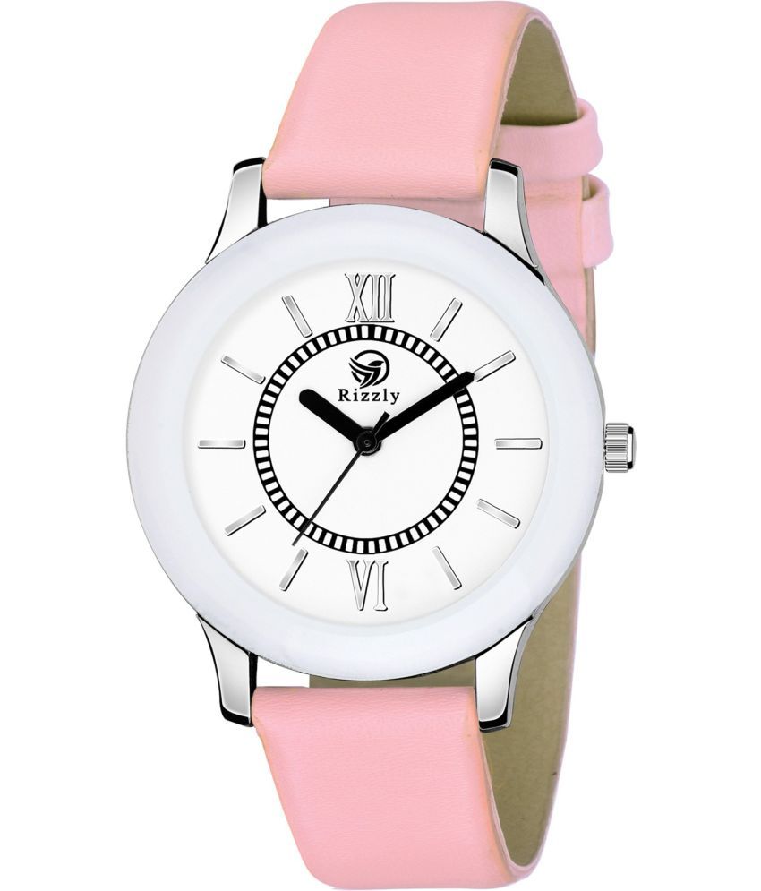     			Septem Pink Leather Analog Men's Watch