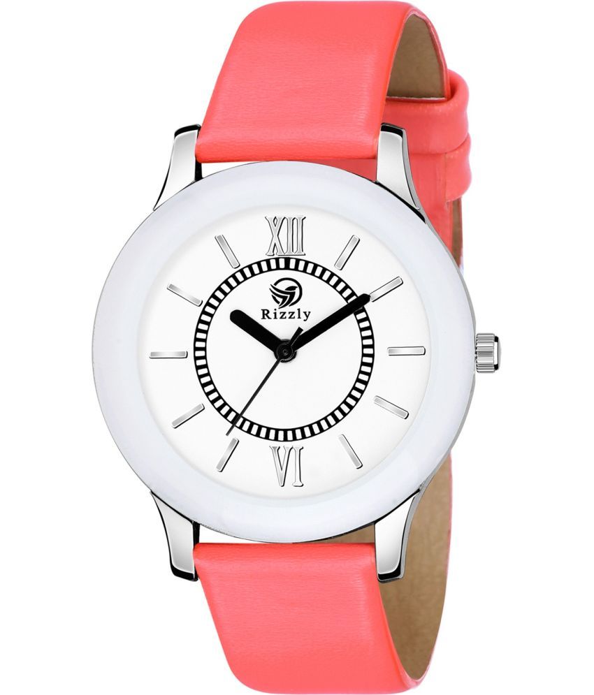     			Septem Pink Leather Analog Men's Watch