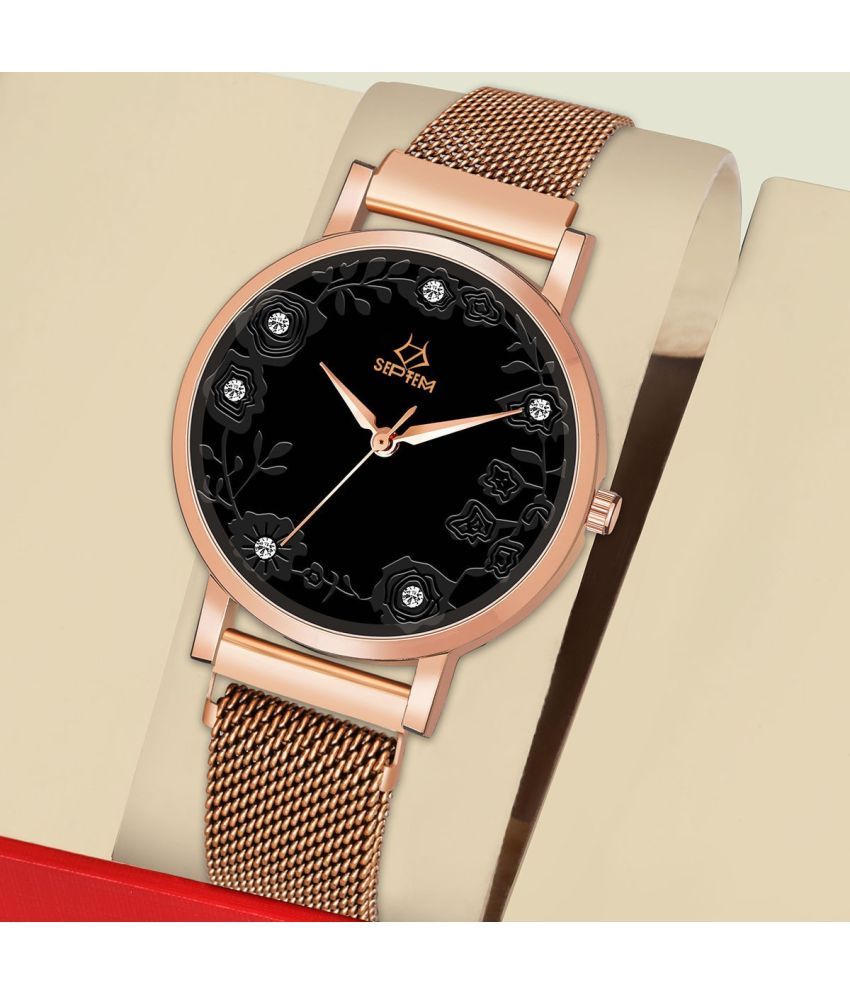     			Septem Rose Gold Metal Analog Men's Watch