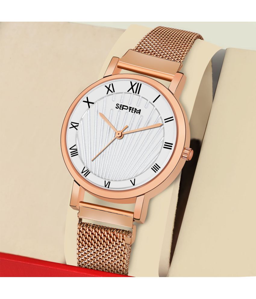     			Septem Rose Gold Metal Analog Men's Watch